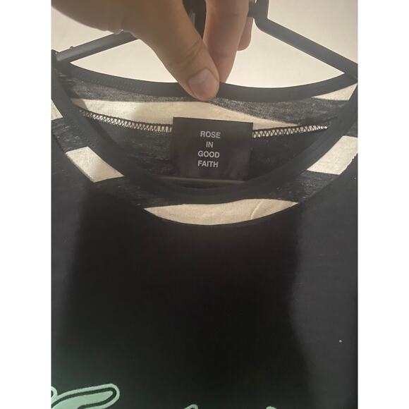 Kid Laroi x Rose in Good Faith Striped Long Sleeve Shirt Size Medium - Picture 3 of 7